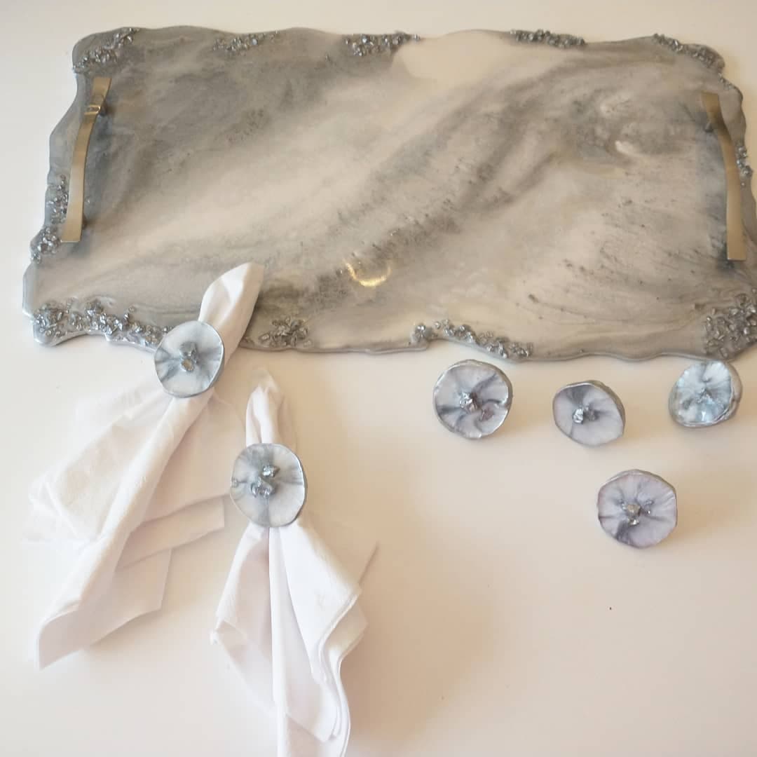 Luxury Tray — Marmol Silver