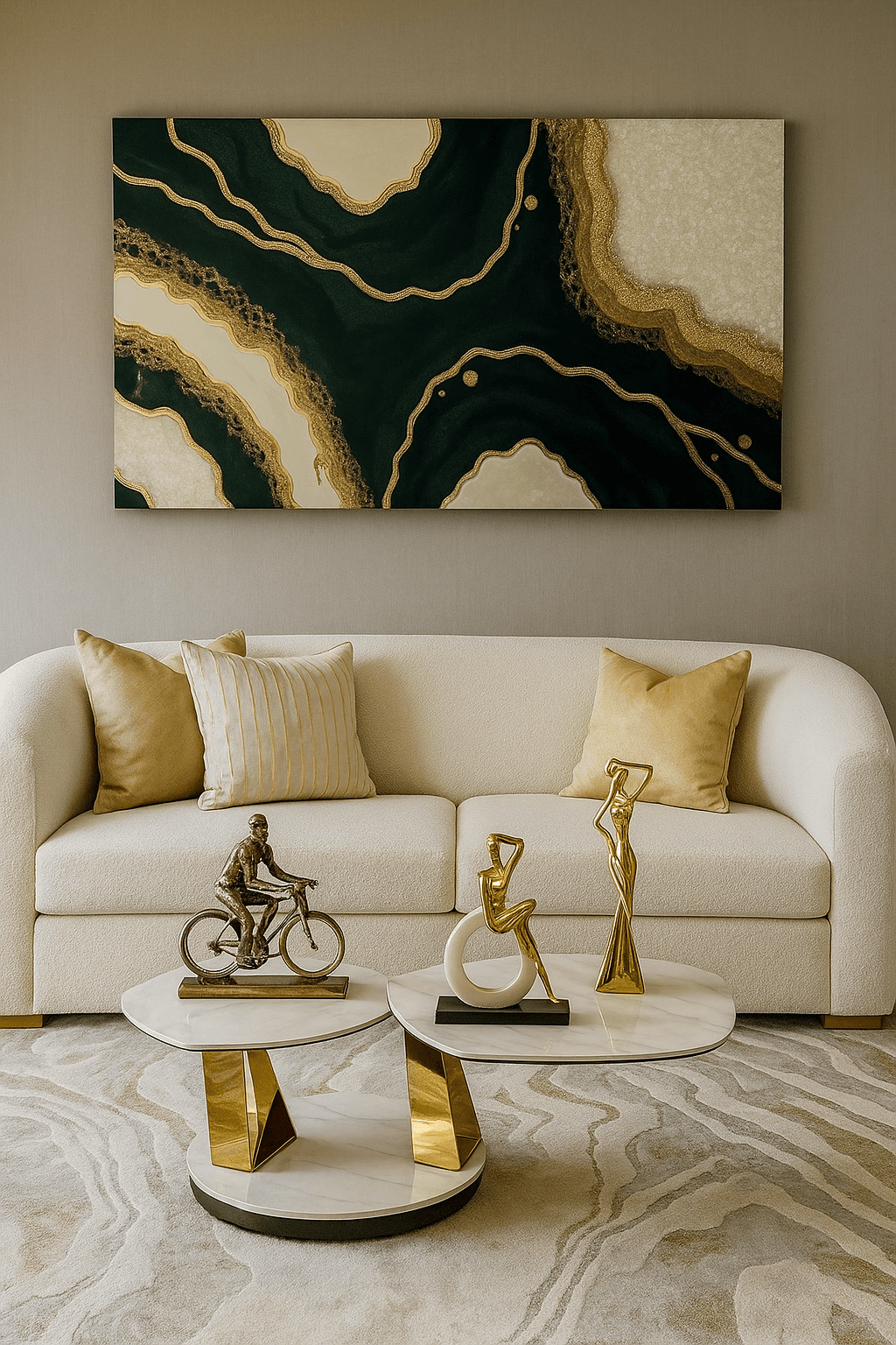 Wall Art — Abstract Emerald Gold