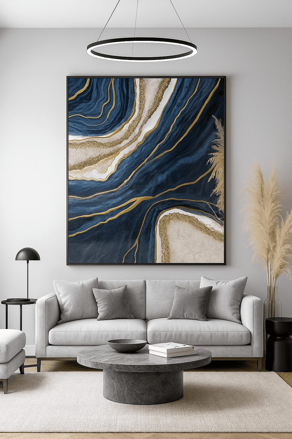 Wall Art — Abstract Deep Blue