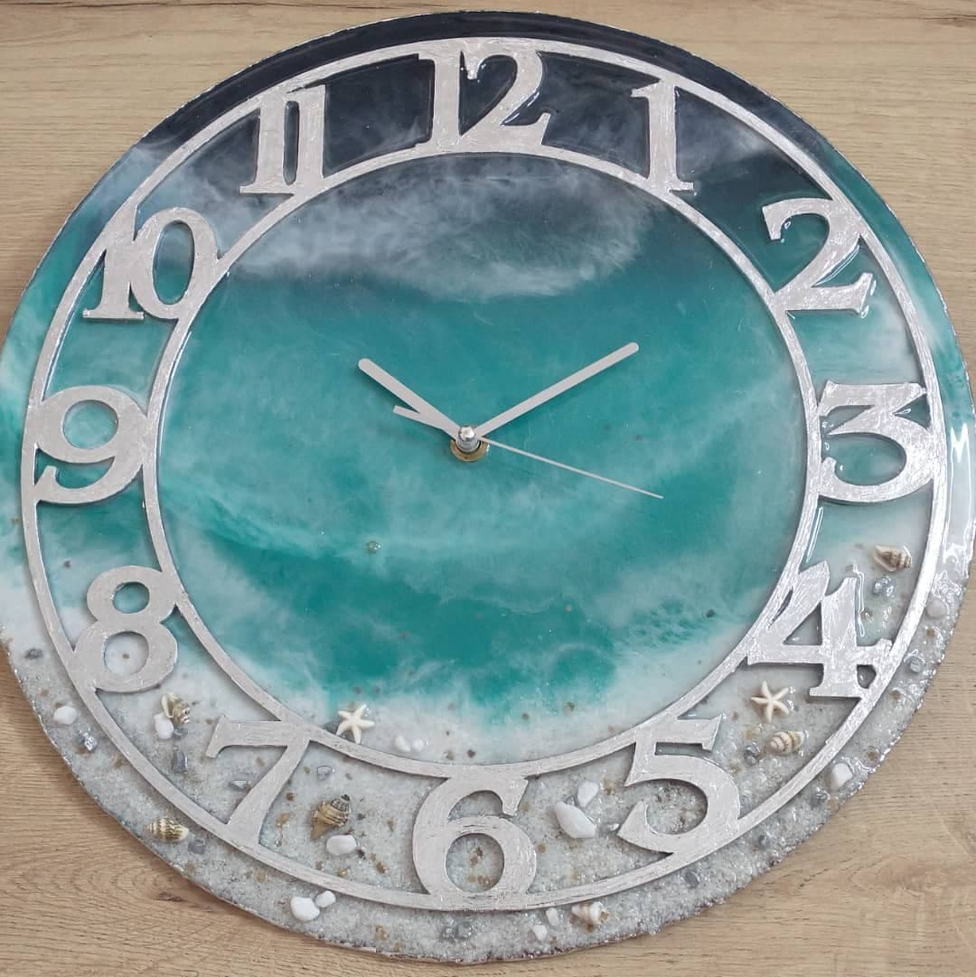 Luxury Clock — Navy Silver