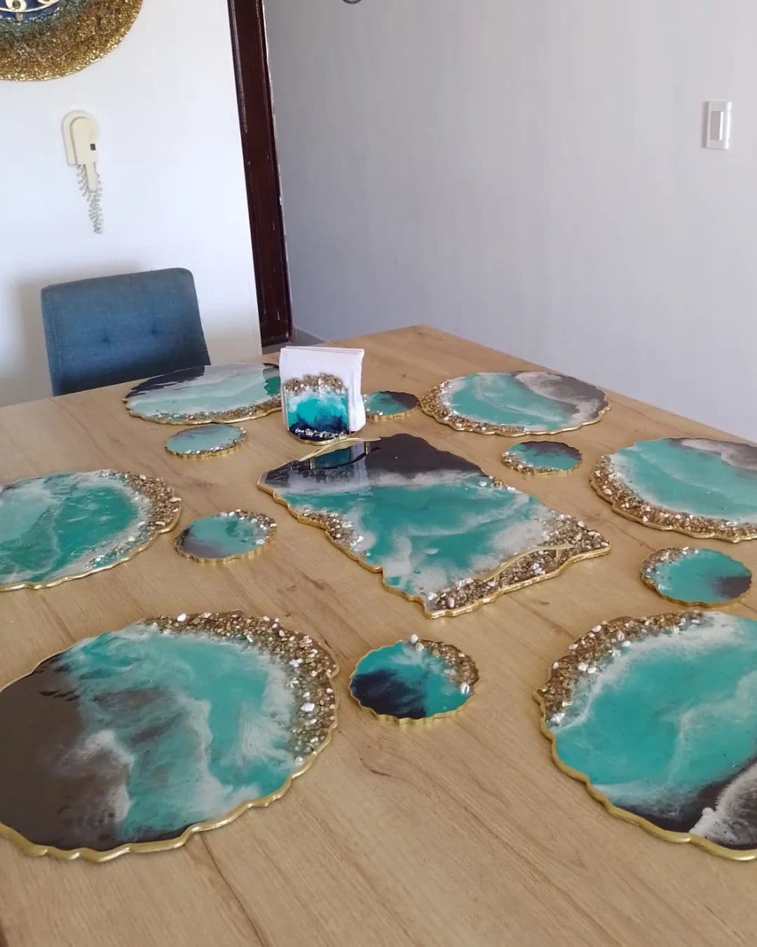 Placemat Set — Navy Caribbean - View 11
