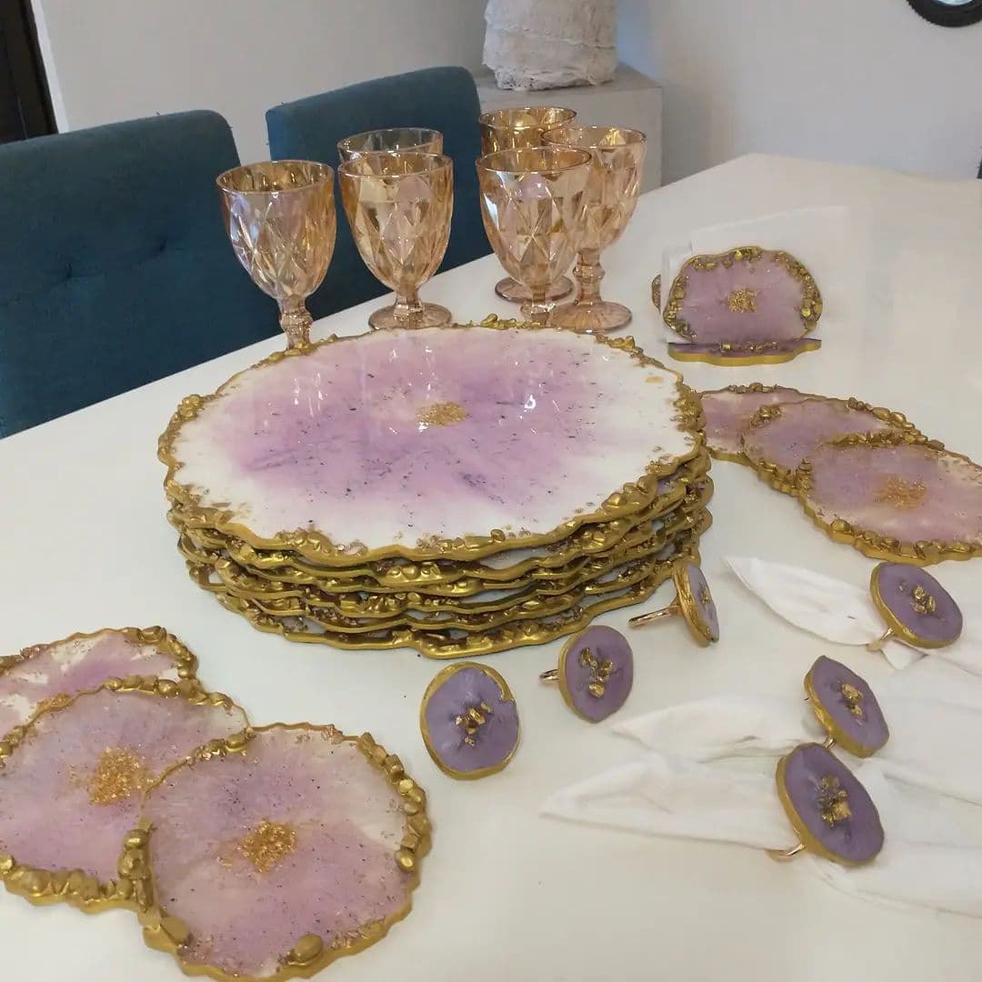 Coaster Set — Mauve
