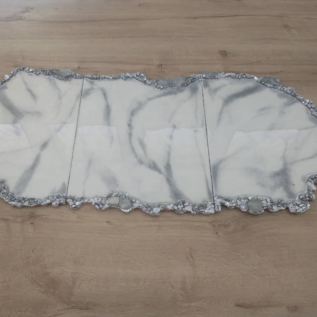 Placemat Set — Marble Silver Geode - View 11