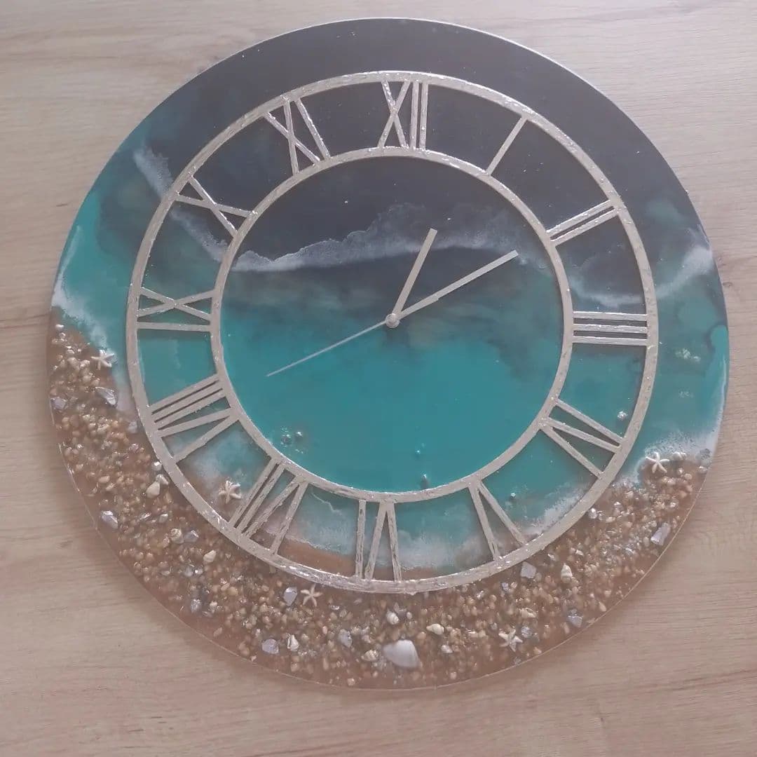 Luxury Clock — Navy Gold - View 4