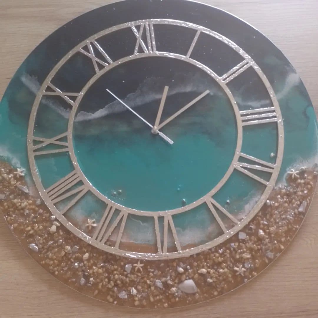 Luxury Clock — Navy Gold
