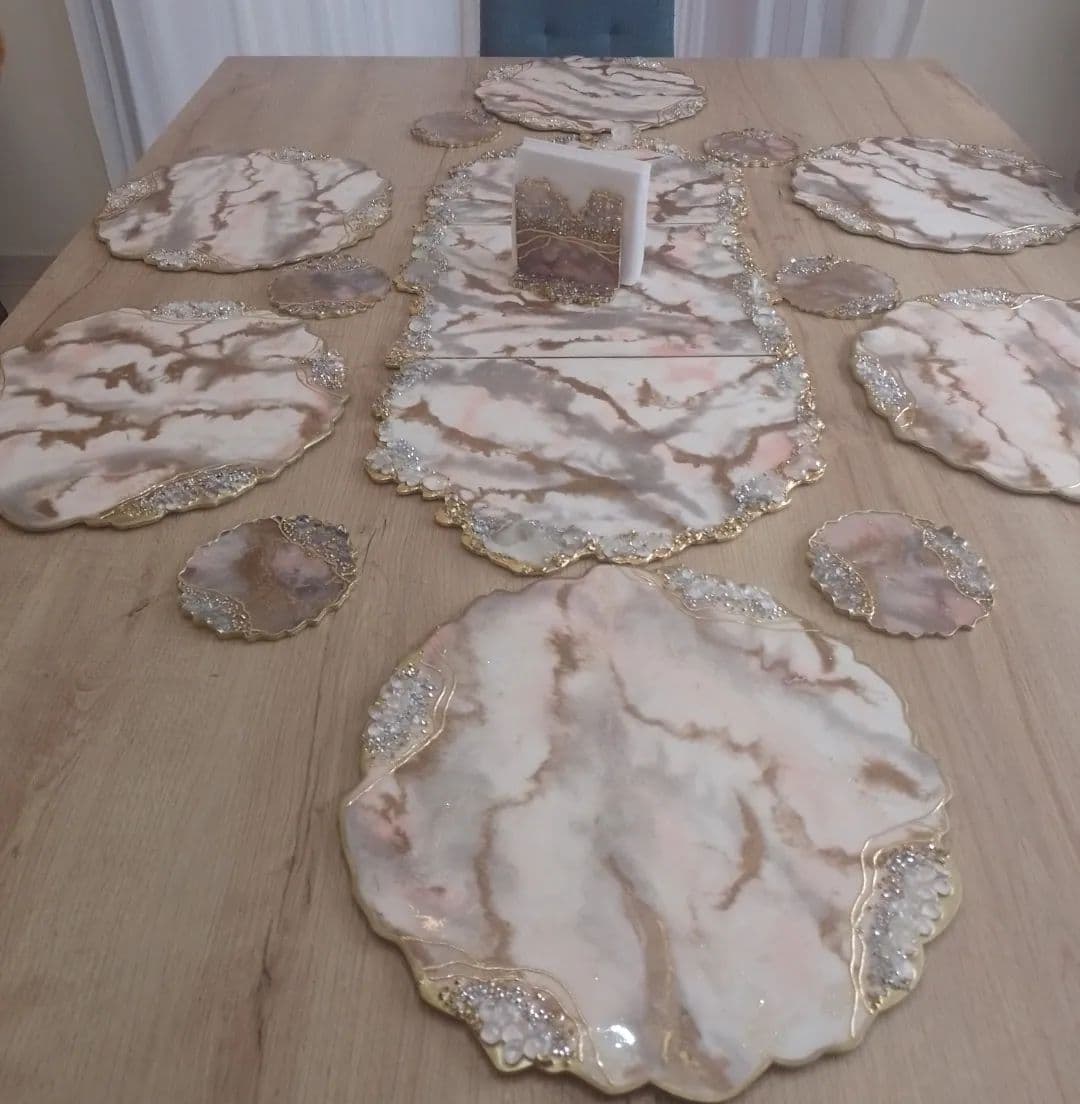 Placemat Set — Marble