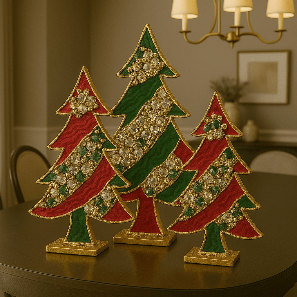 Holiday Edition — Set Christmas Trees Set of 3 Green