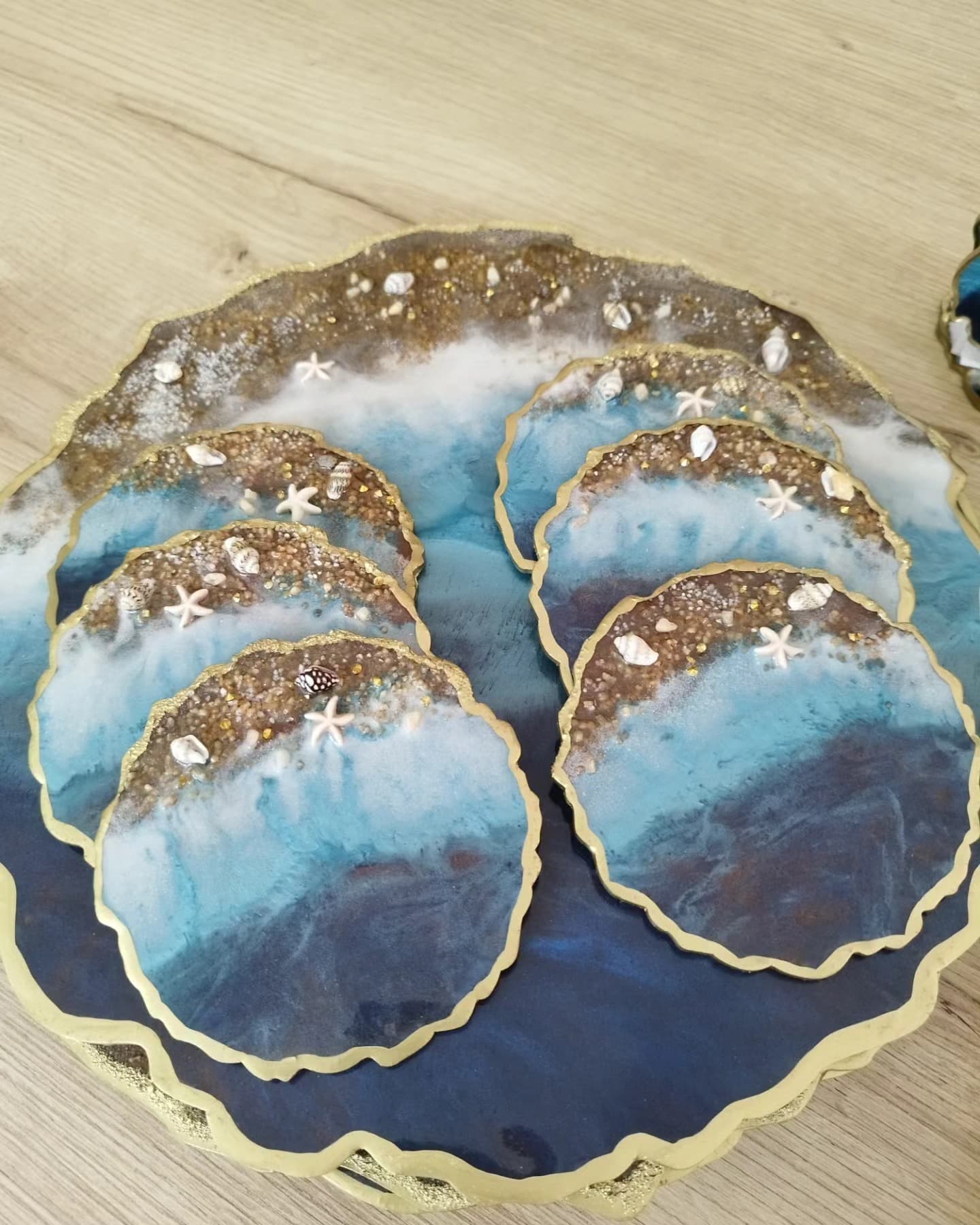 Coaster Set — Navy