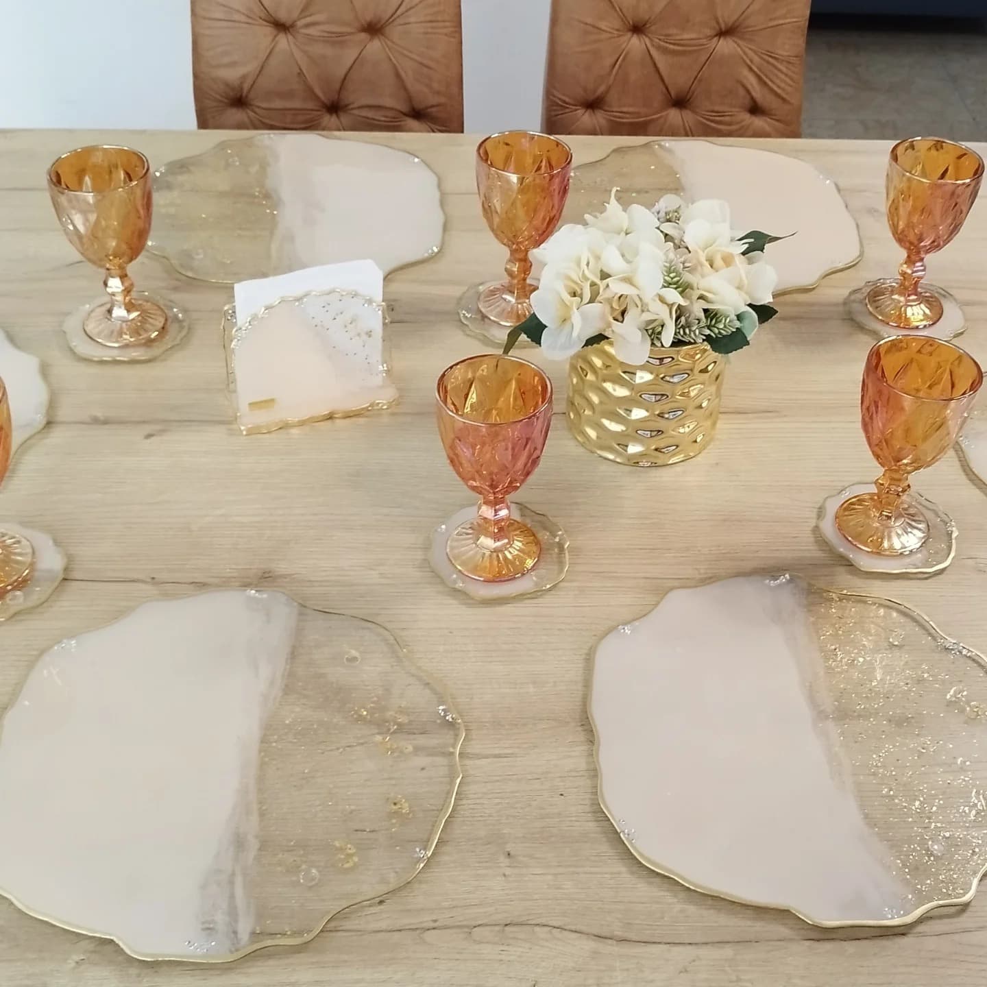 Placemat Set — Venecia Beige Light - View 5