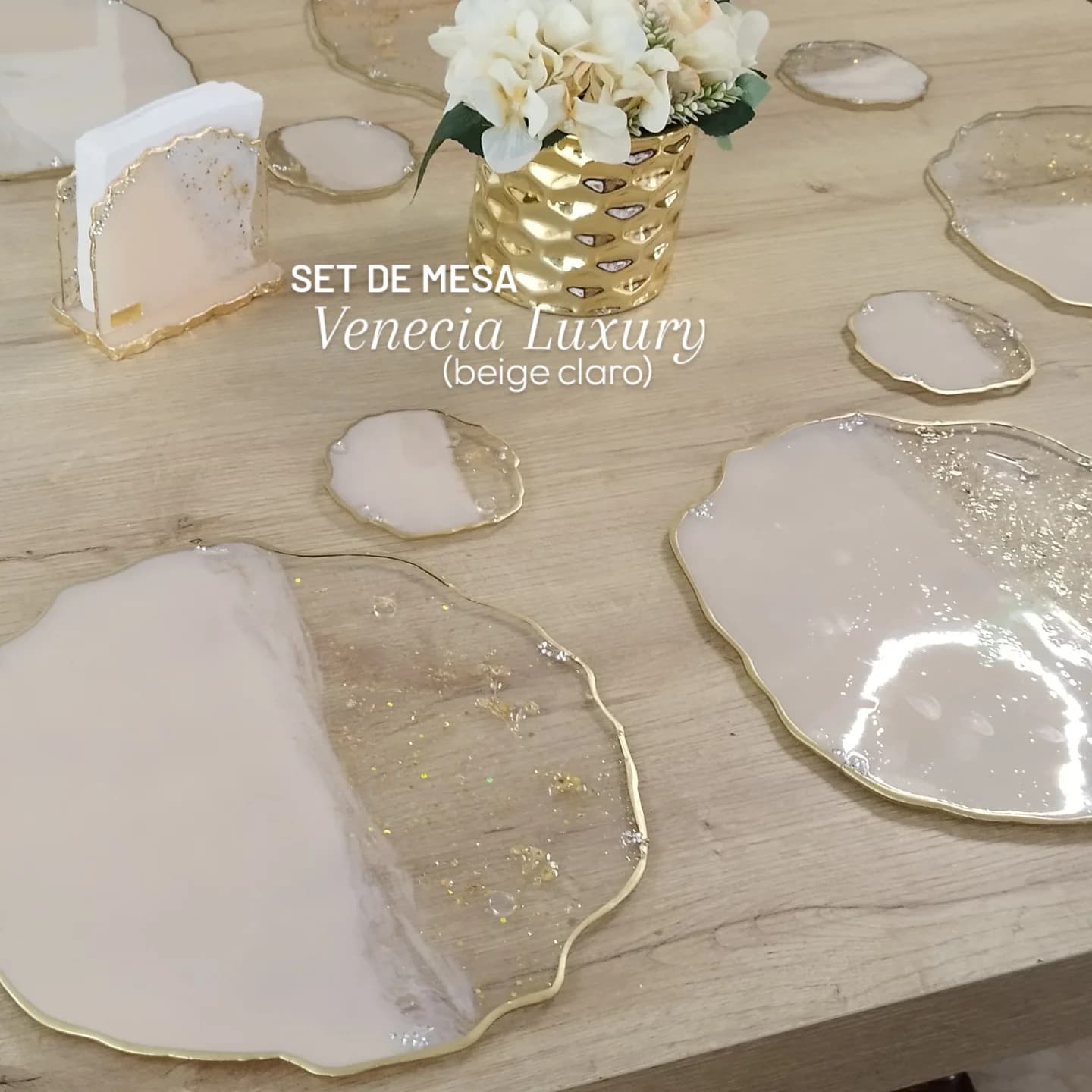 Placemat Set — Venecia Beige Light