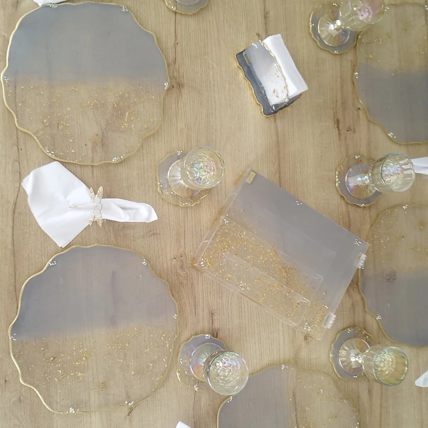 Placemat Set — Venecia Gray Light - View 3