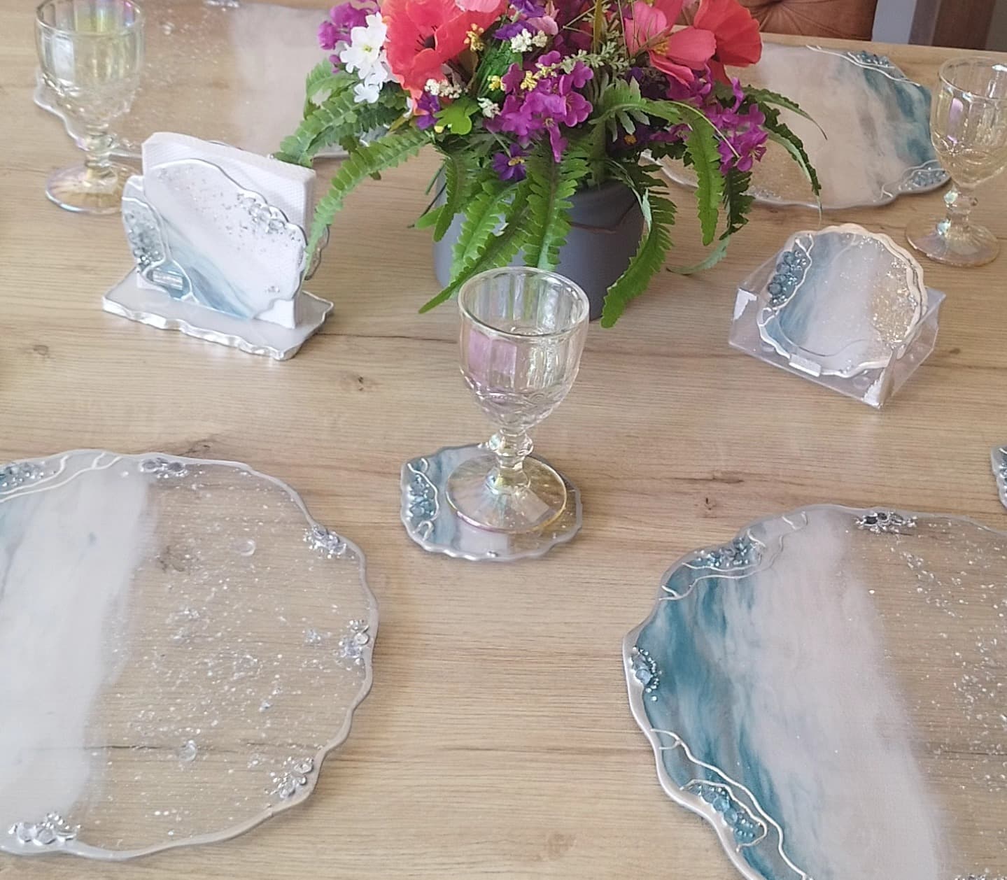 Placemat Set — Siberia Silver - View 3