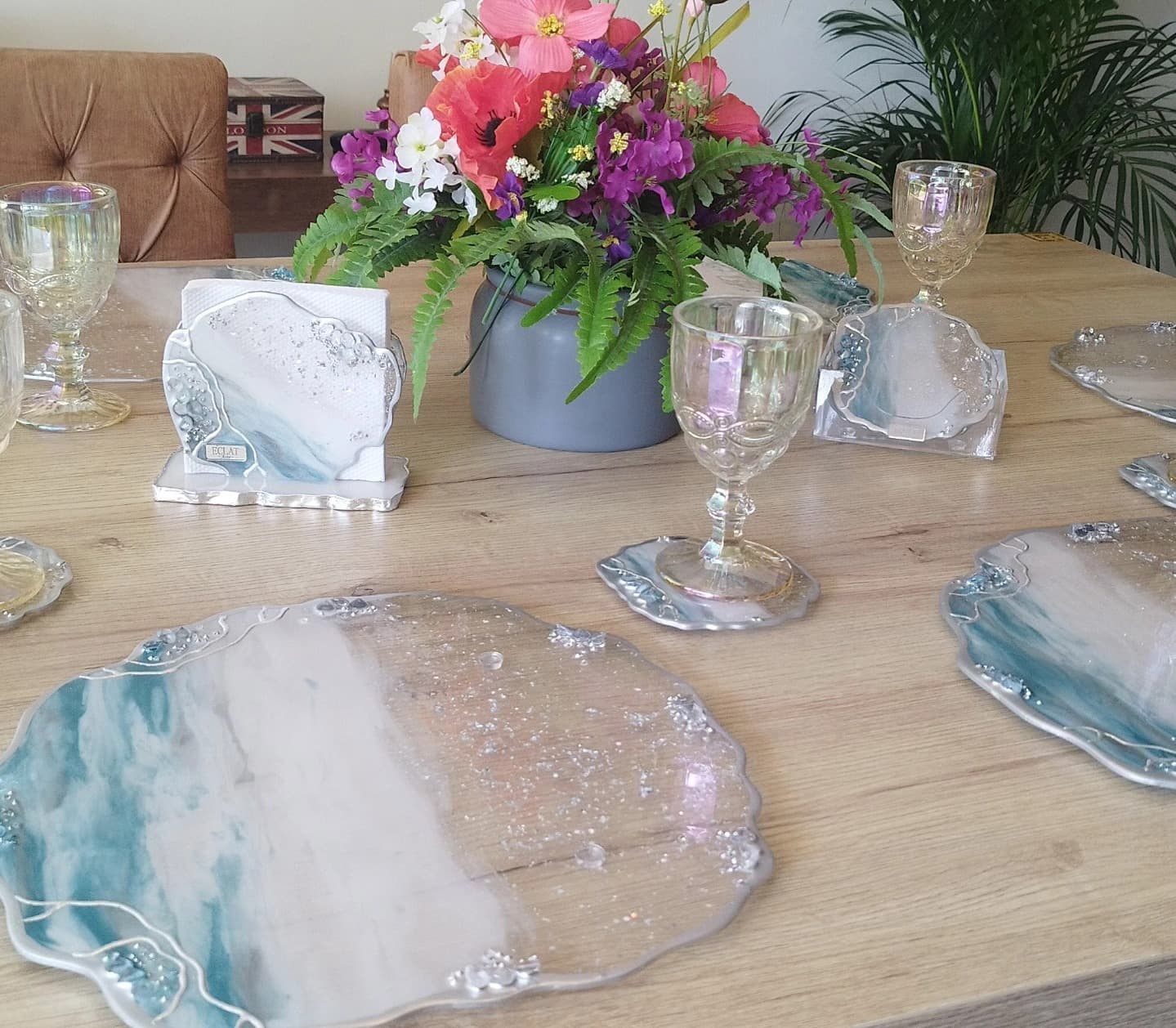 Placemat Set — Siberia Silver - View 7