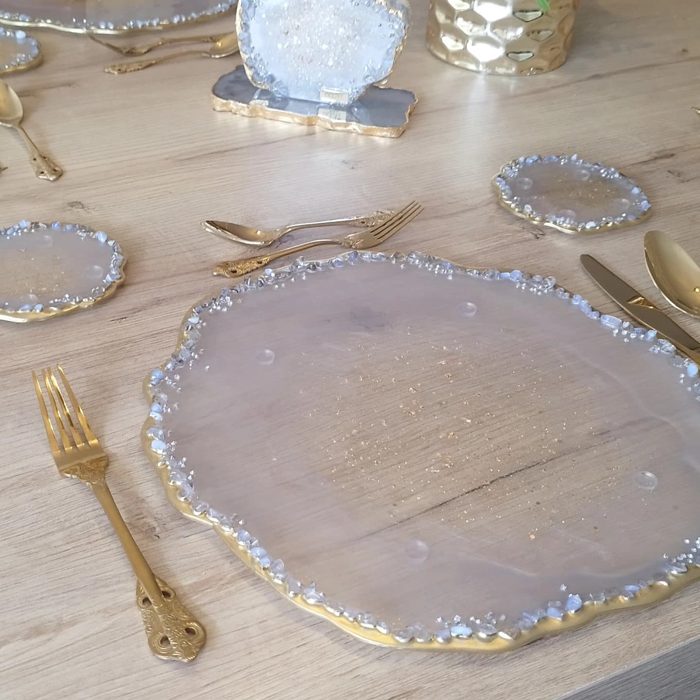 Placemat Set — Monaco Gray Pearl - View 6