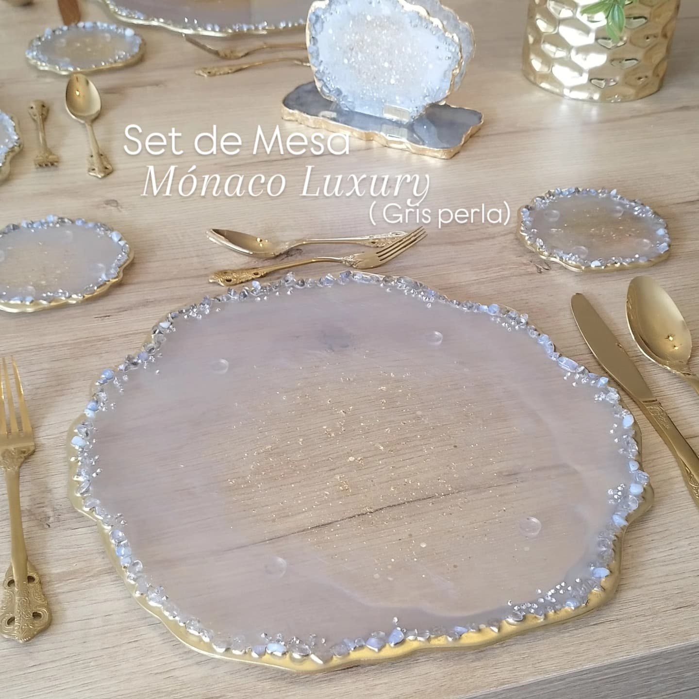 Placemat Set — Monaco Gray Pearl
