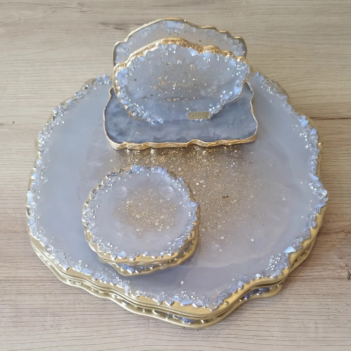 Coaster Set — Monaco Gray