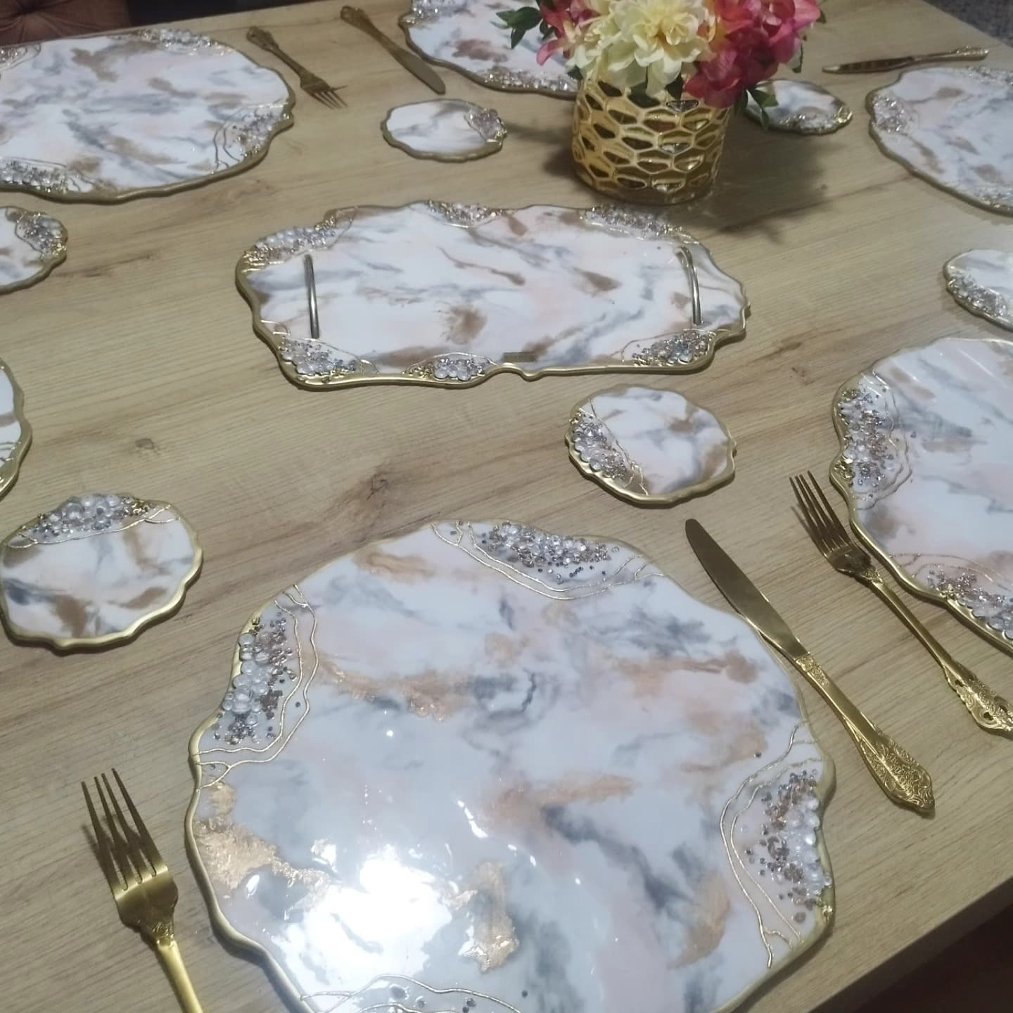 Coaster Set — Marble