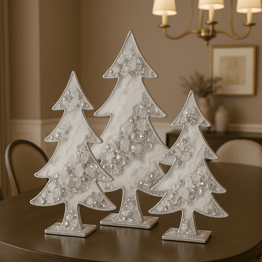 Holiday Edition — Set Christmas Trees Set of 3 Silver
