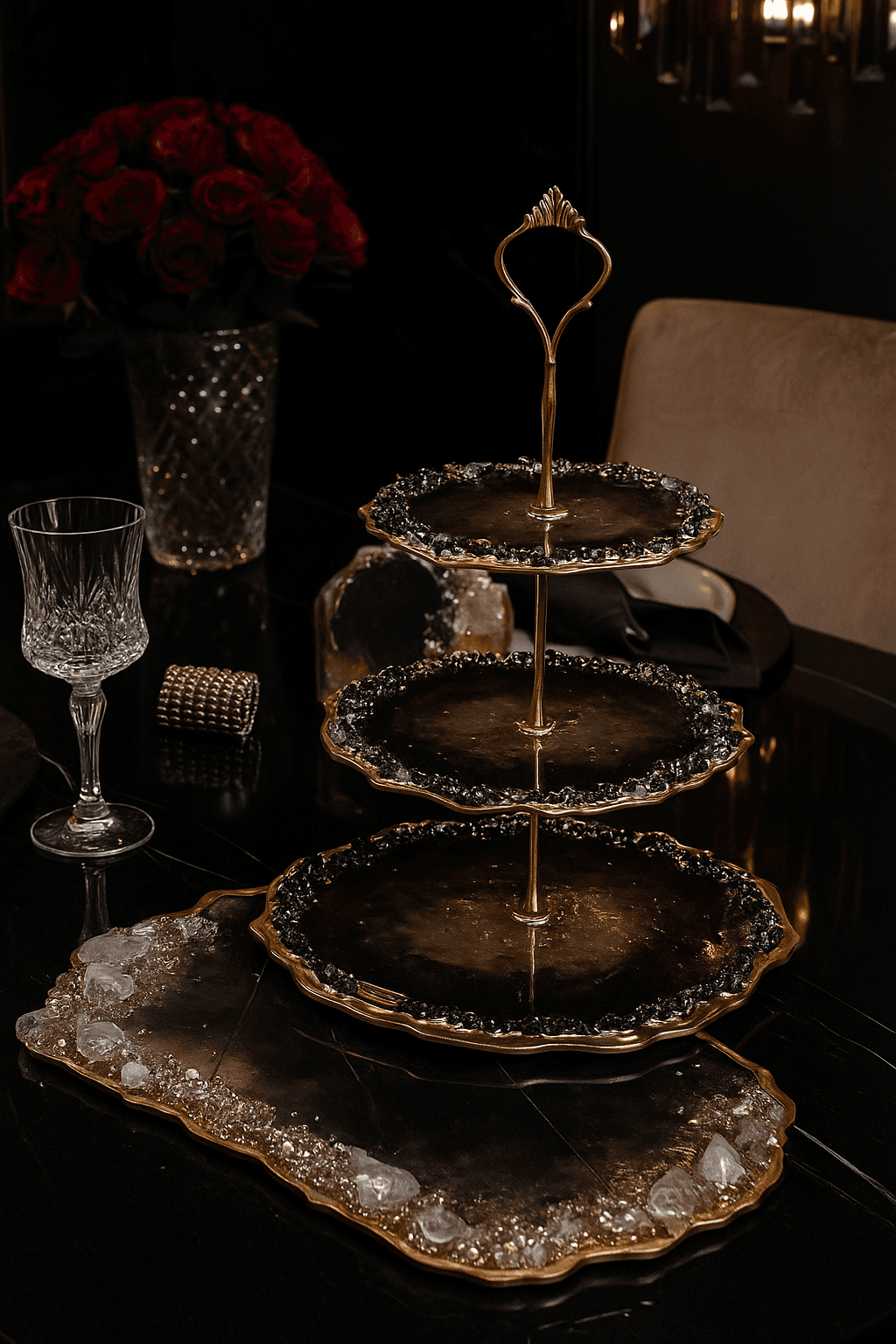 Display Tower — Geneva Black Pearl