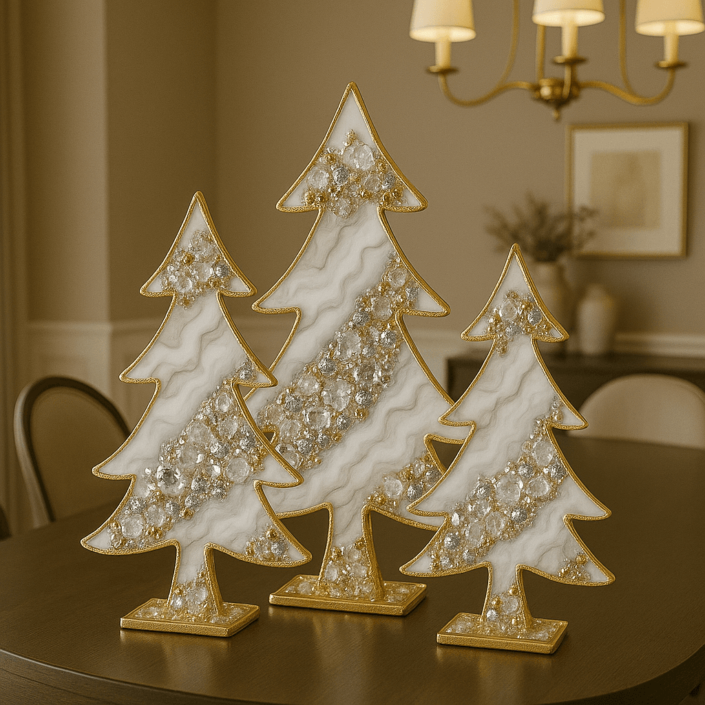 Holiday Edition — Set Christmas Trees Set of 3 White